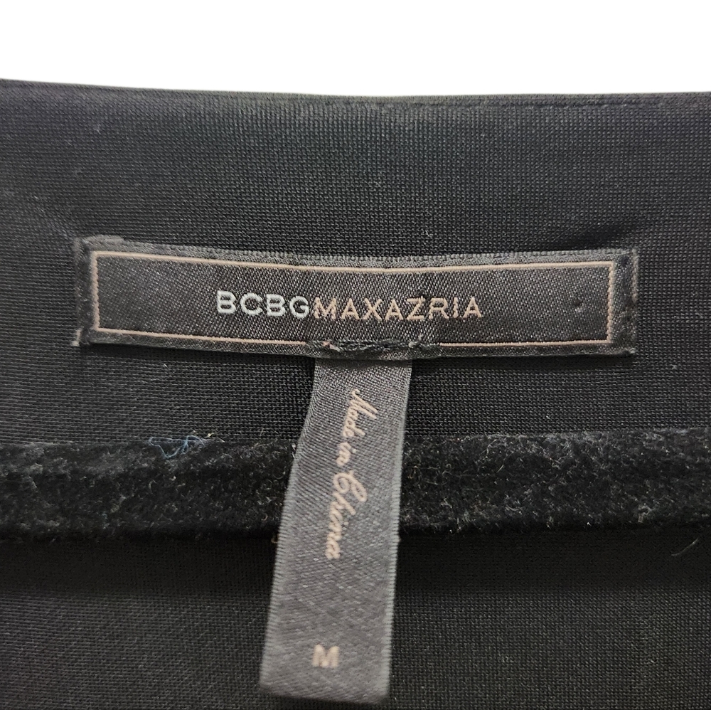 BCBGMaxAzria RENEE Black Ruched Bodycon Sleeveless Mini Dress Party Ready Size M - Picture 2 of 6